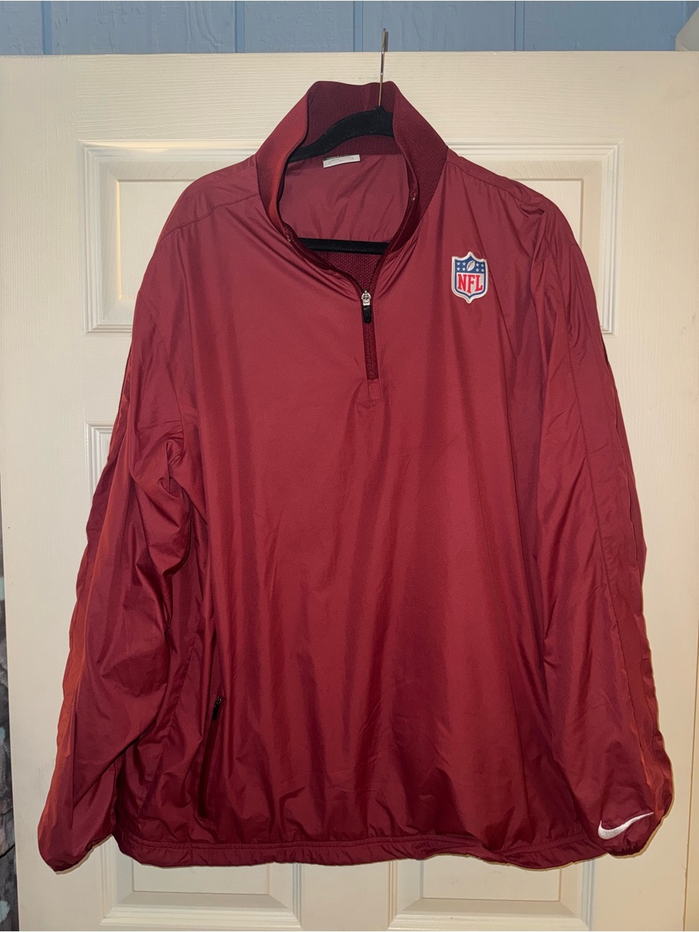 Nike NFL Men's Burgundy NFL Quarter-Zip Windbreaker